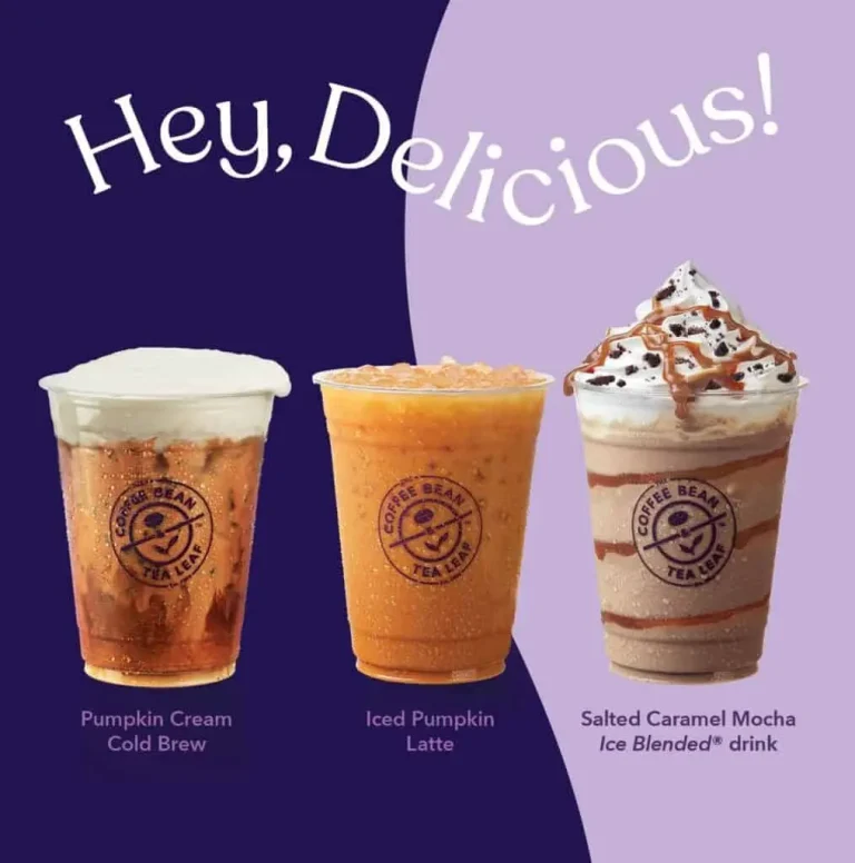 COFFEE BEAN SUMMER SPECIALS MENU WITH PRICES FOR SINGAPORE