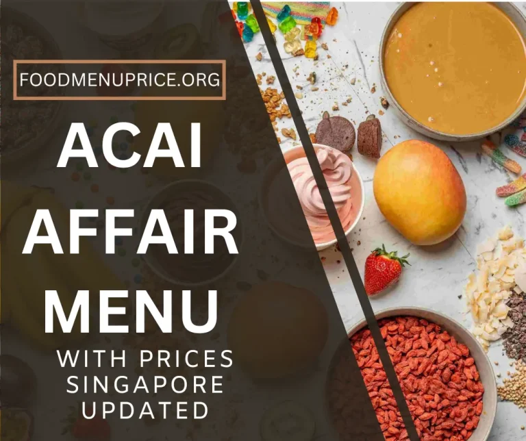 ACAI AFFAIR MENU 2024