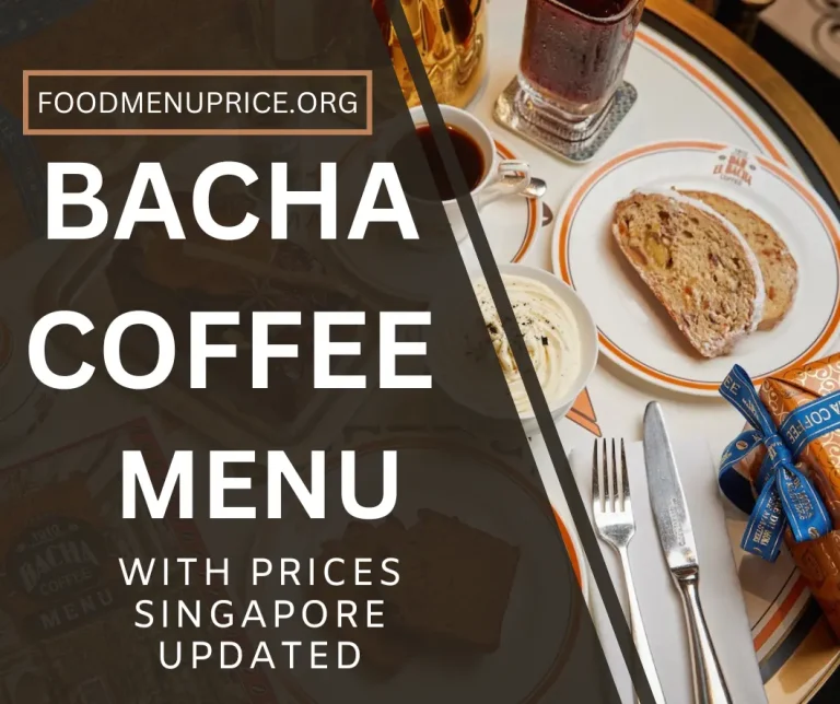 BACHA COFFEE MENU 2024