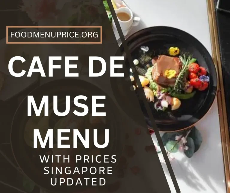 CAFE DE MUSE MENU 2024