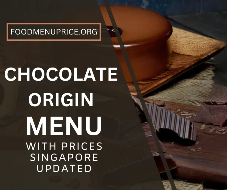 CHOCOLATE ORIGIN MENU 2024