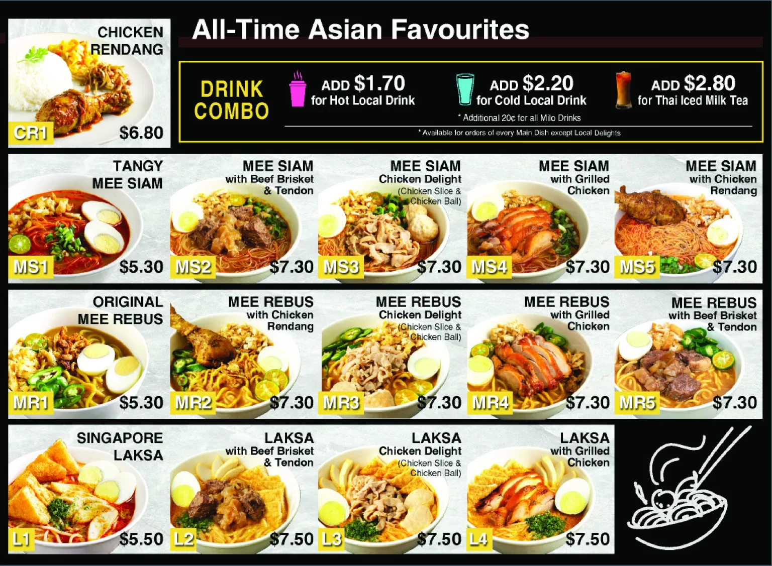 KAFFE & TOAST ALL TIME ASIAN FAVOURITES MENU PRICES 2024