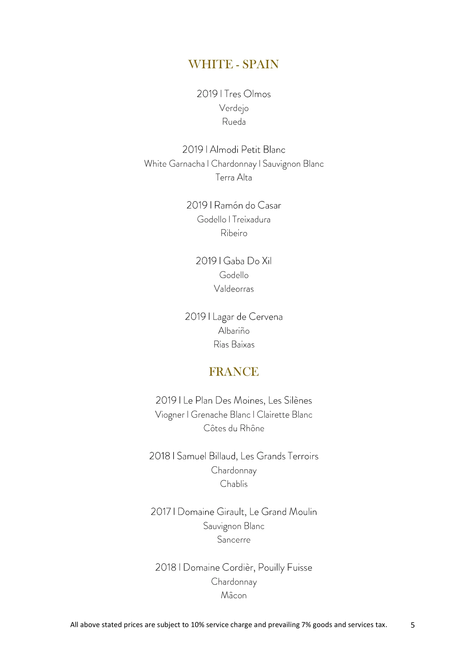 KULTO BY THE GLASS MENU 2024