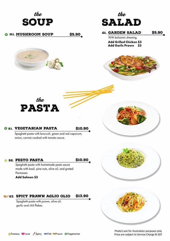 LA CAFÉ & BAR PASTA MENU 2024