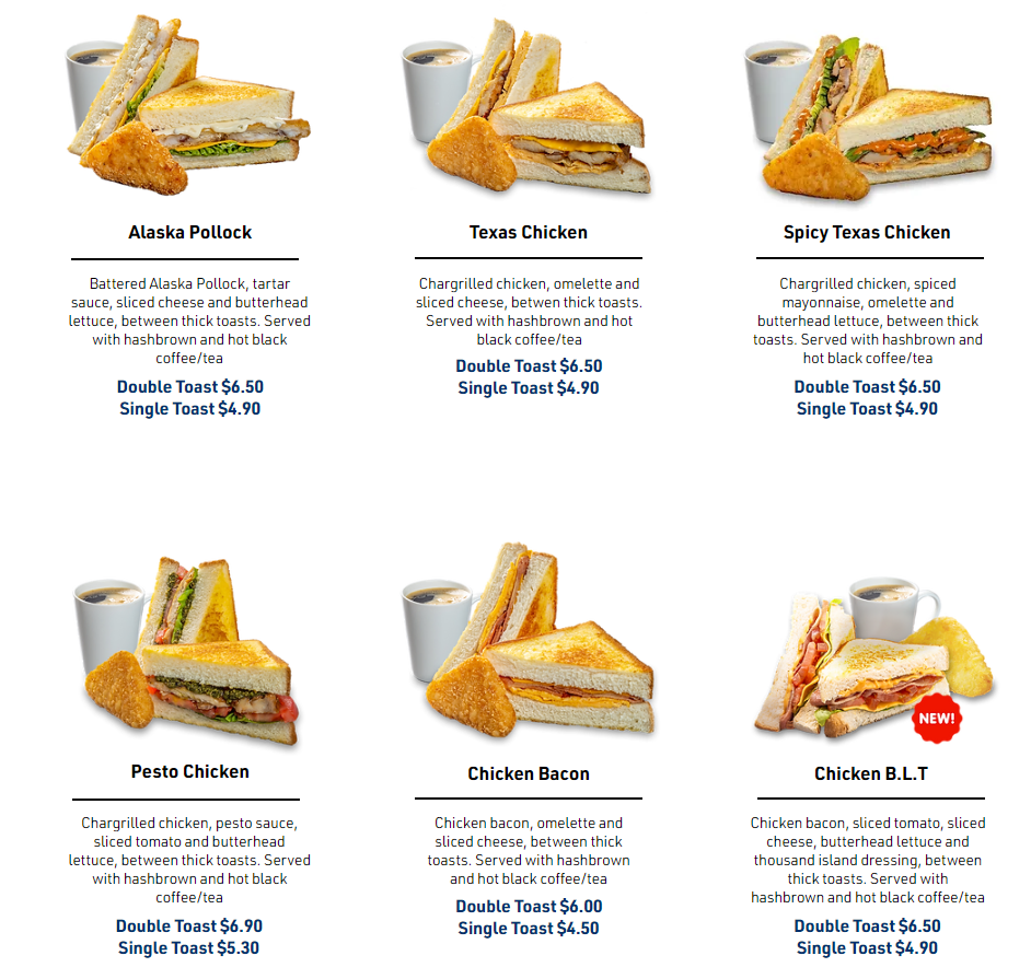 LJS THICK TOAST SANDWICHES MENU 2024