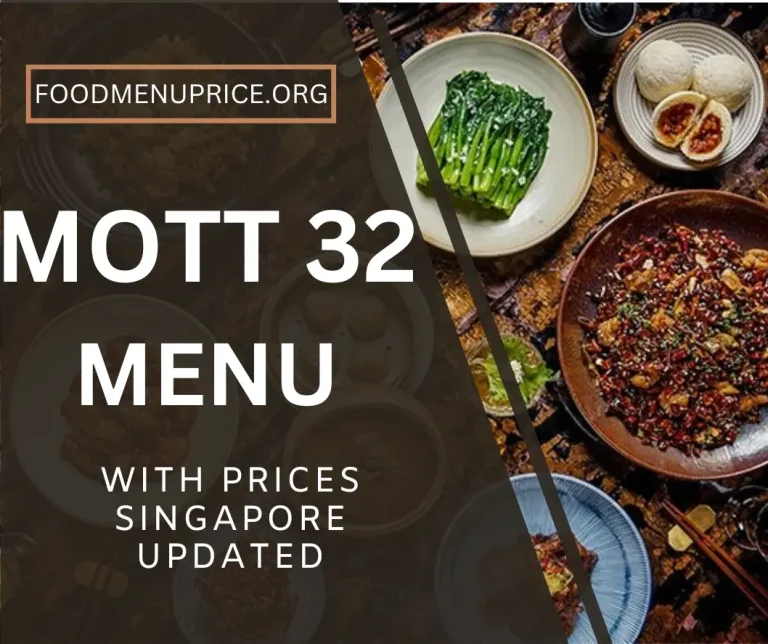 MOTT 32 MENU 2024