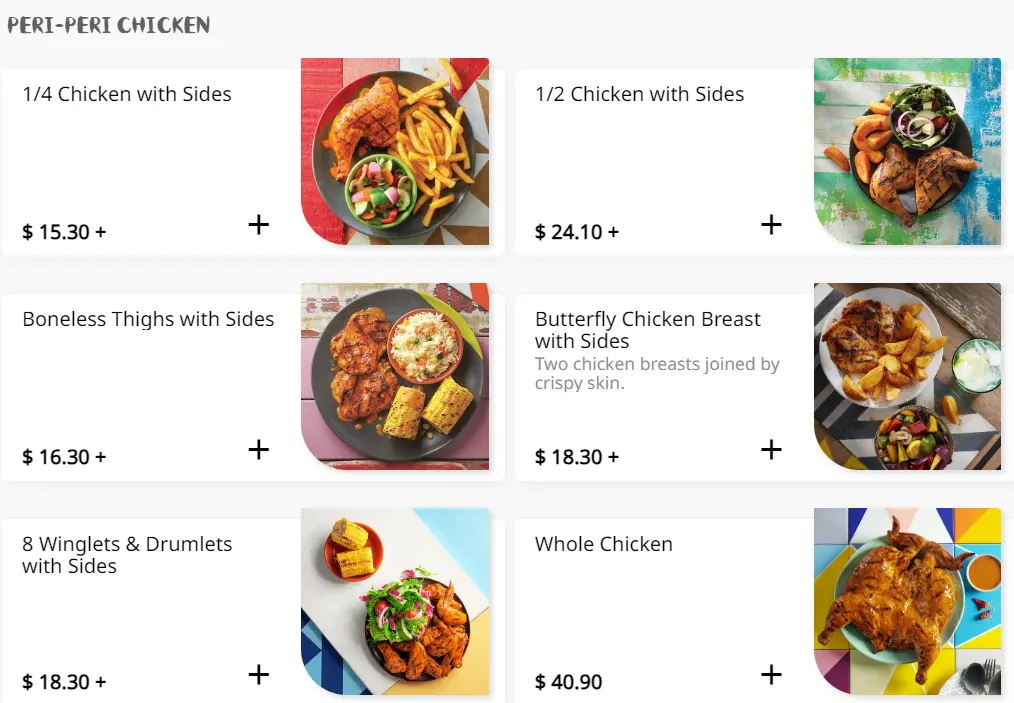 NANDO’S PERI-PERI CHICKEN MENU PRICES 2024