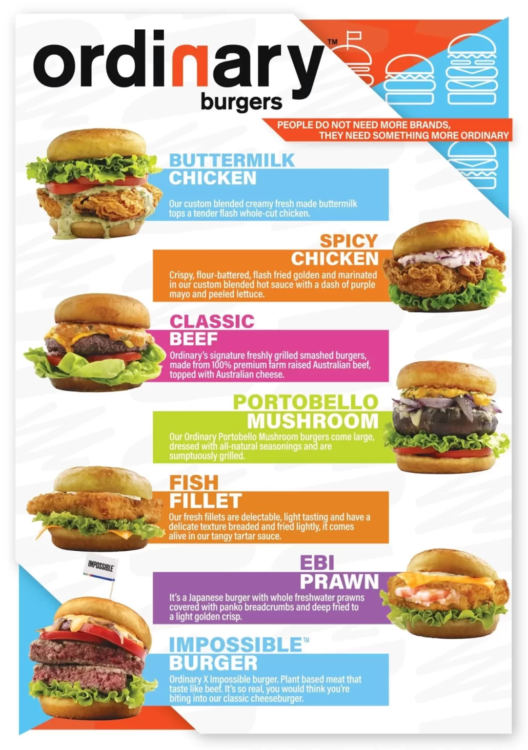 ORDINARY BURGERS HAND-SMASHED BURGERS MENU WITH PRICES 2024