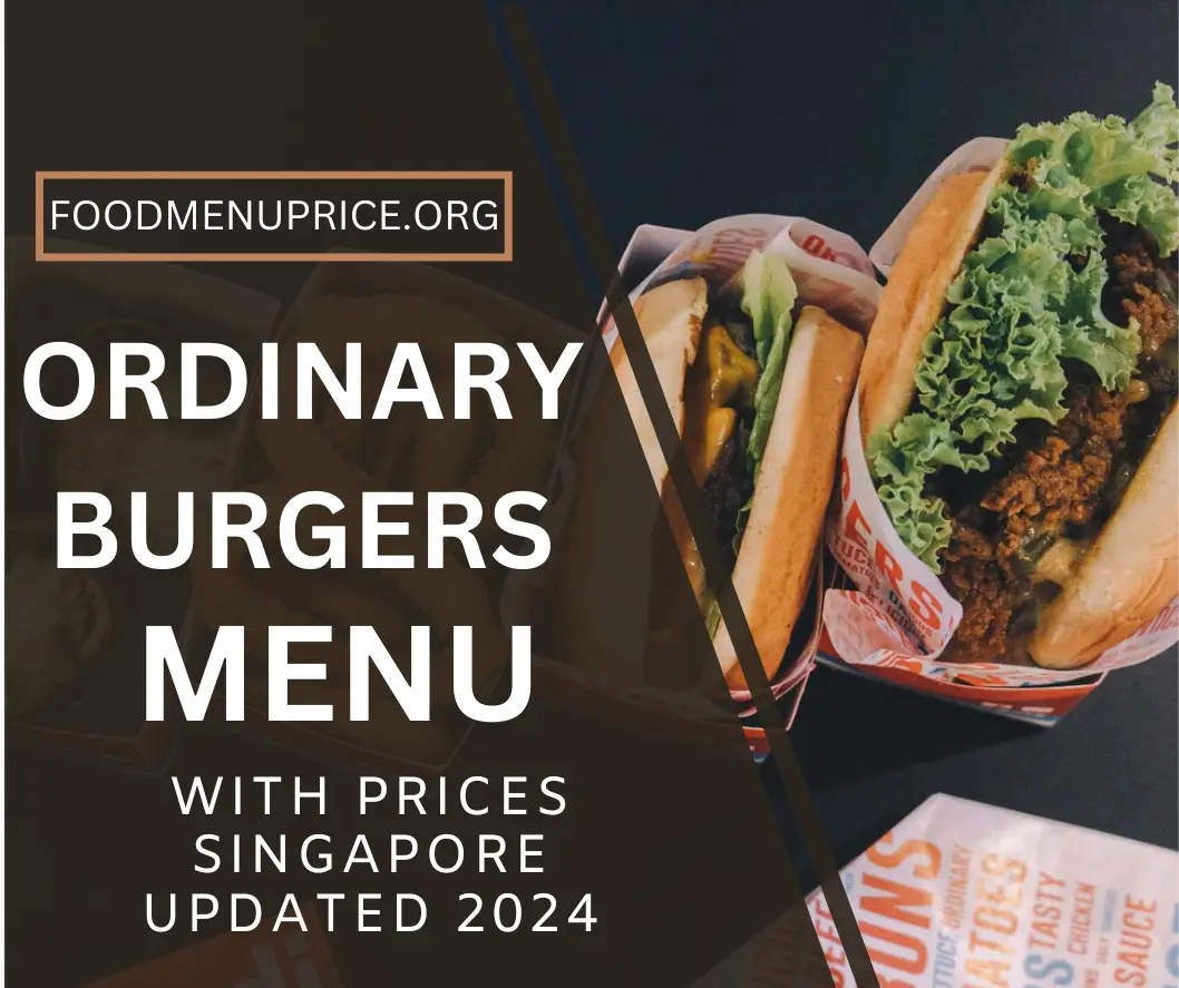 ORDINARY BURGERS MENU 2024