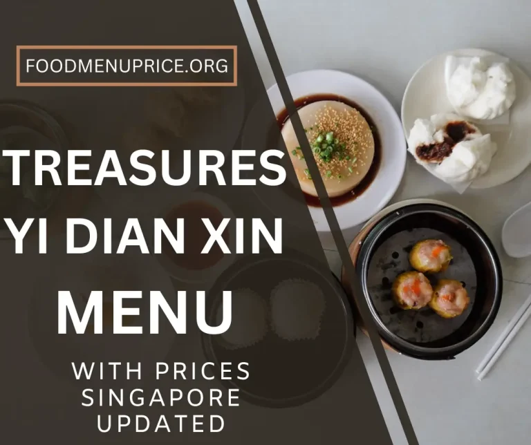 TREASURES YI DIAN XIN MENU 2024