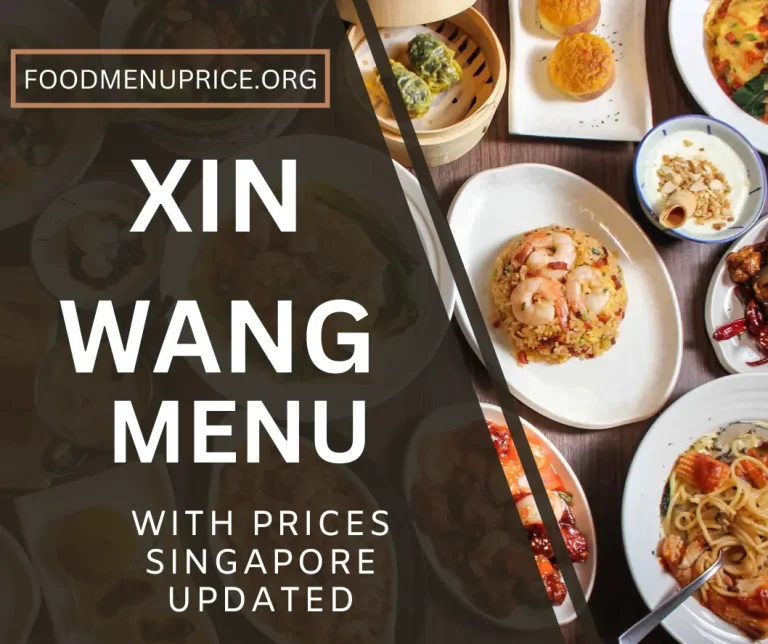 XIN WANG MENU 2024