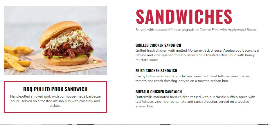 HARD ROCK CAFE SANDWICHES MENU WITH PRICE 2024