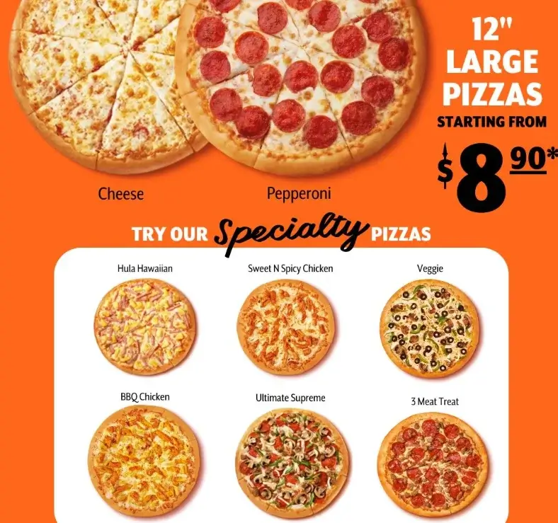 LITTLE CAESARS PIZZA CLASSIC PIZZA (12″) MENU 2024