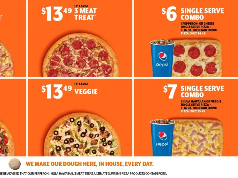 LITTLE CAESARS PIZZA COMBO FOR 3 TO 5 PERSONS (12″) MENU 2024