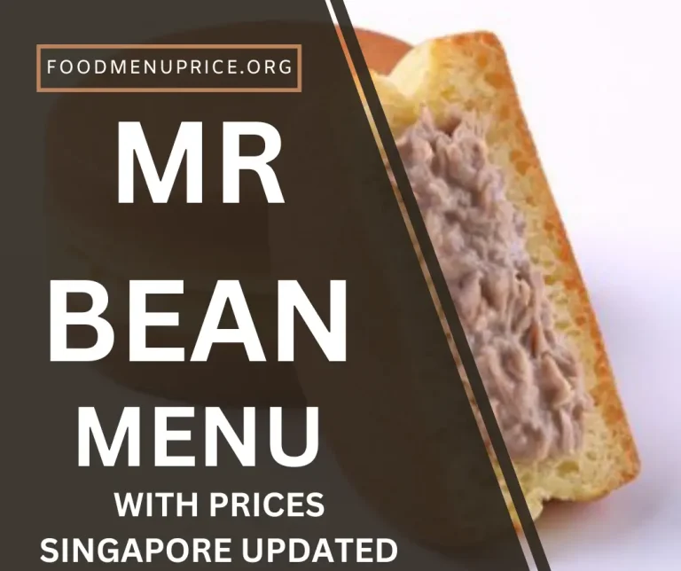 MR BEAN MENU 2024