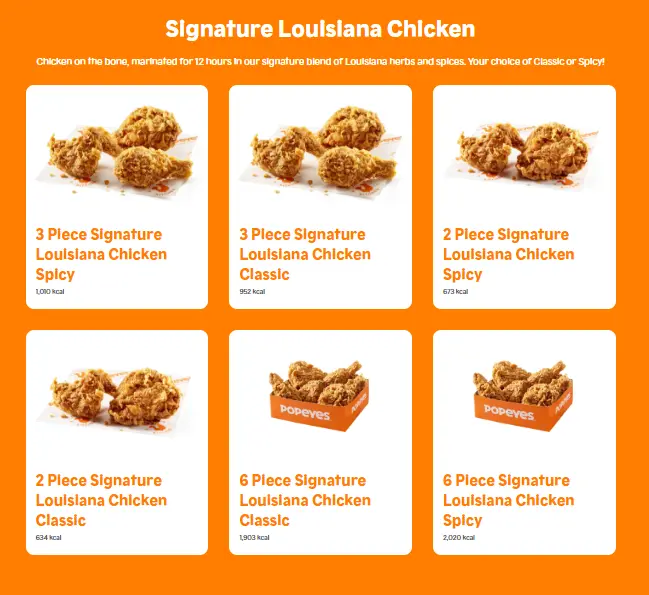 POPEYES CHICKEN COMBOS MENU PRICES 2024
