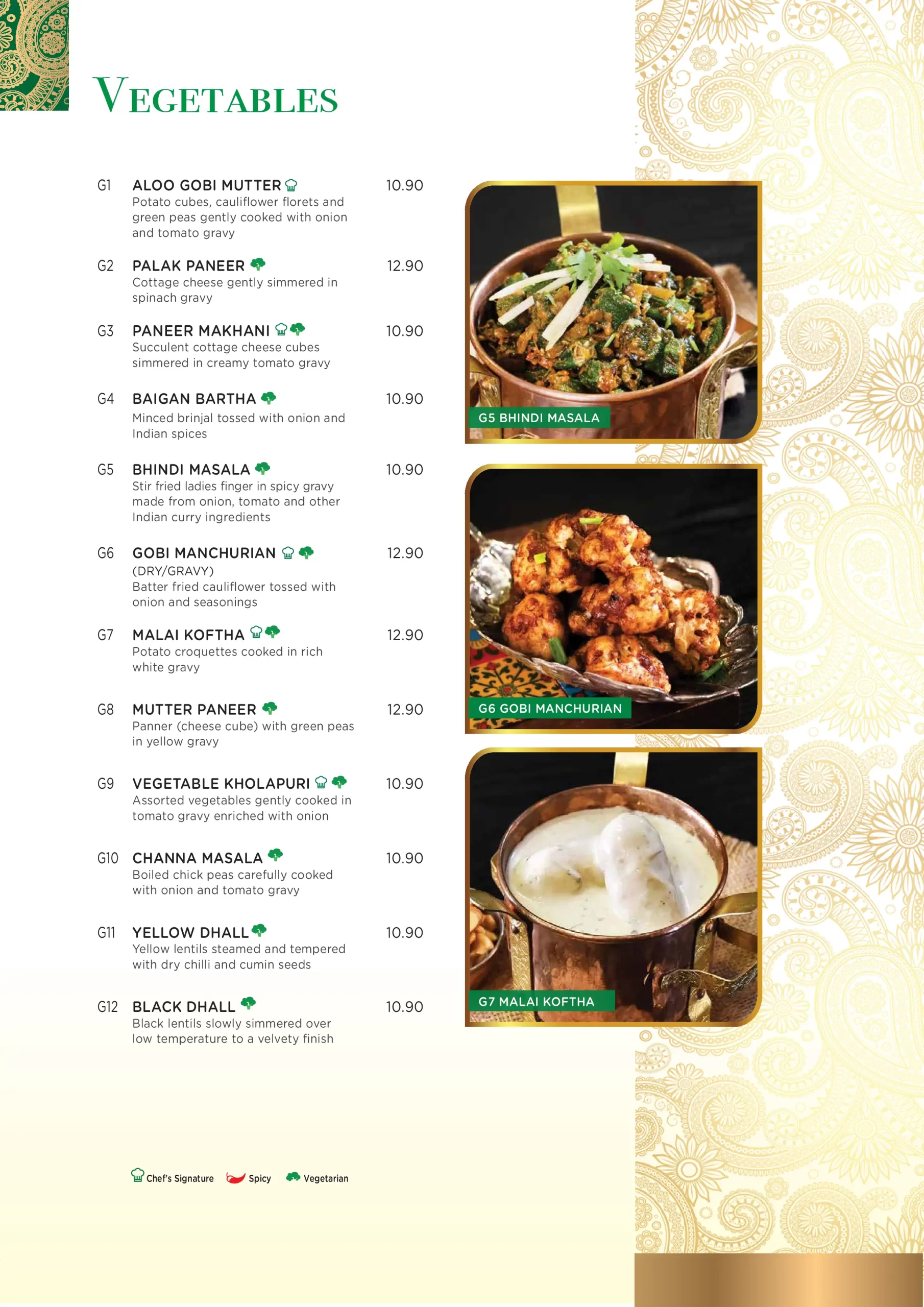 BANANA LEAF APOLO VEGETABLES MENU 2024