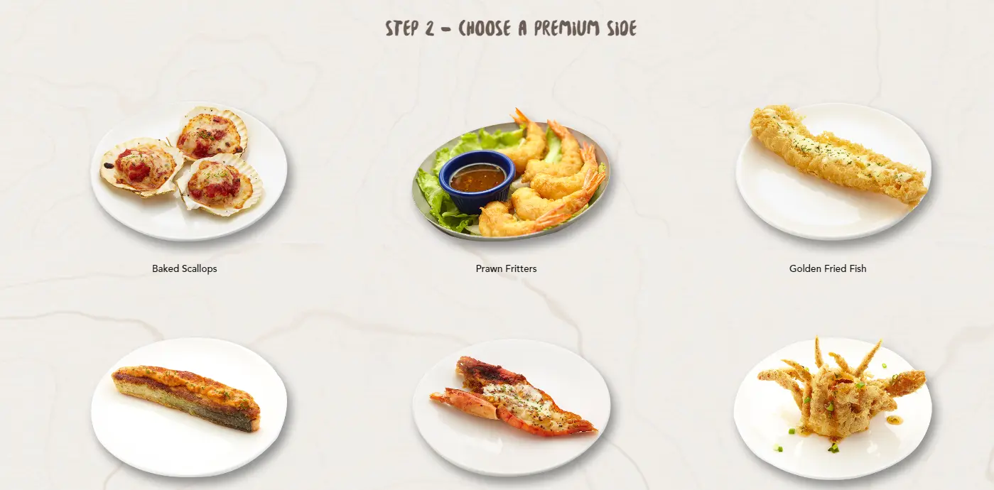 FISH AND CO COMBOS PREMIUM SIDE OPTIONS MENU  2024