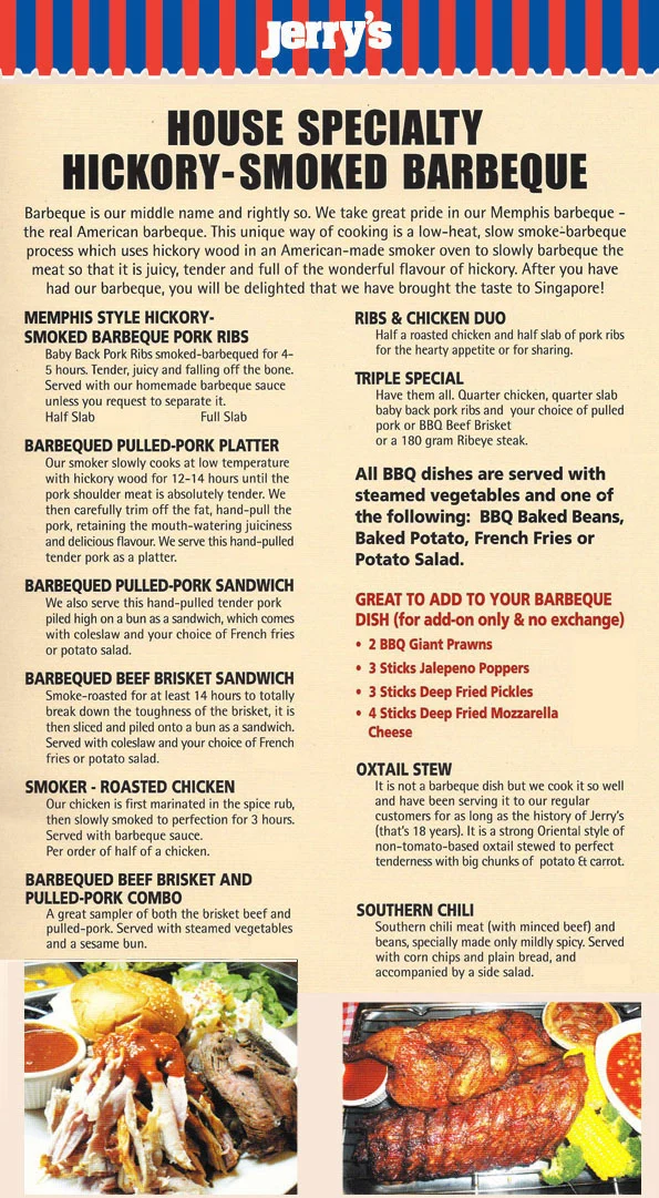 JERRY’S BBQ & GRILL HOUSE SPECIALITY BARBECUE MENU PRICE 2024