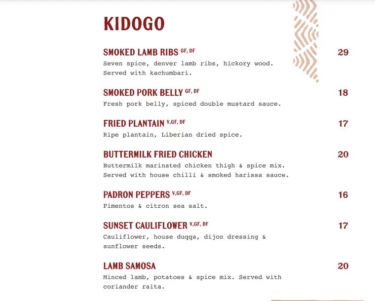 KAFE UTU KIDOGO BITES MENU PRICES 2024