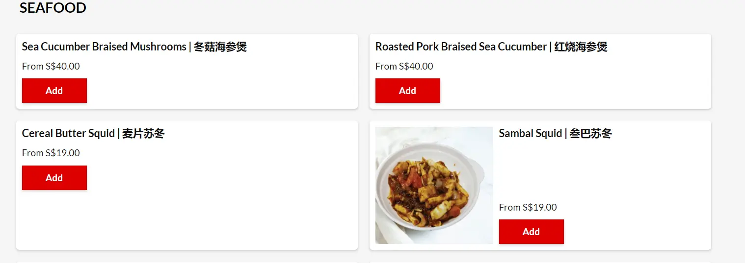 KOK SEN SEAFOOD menu PRICES 2024