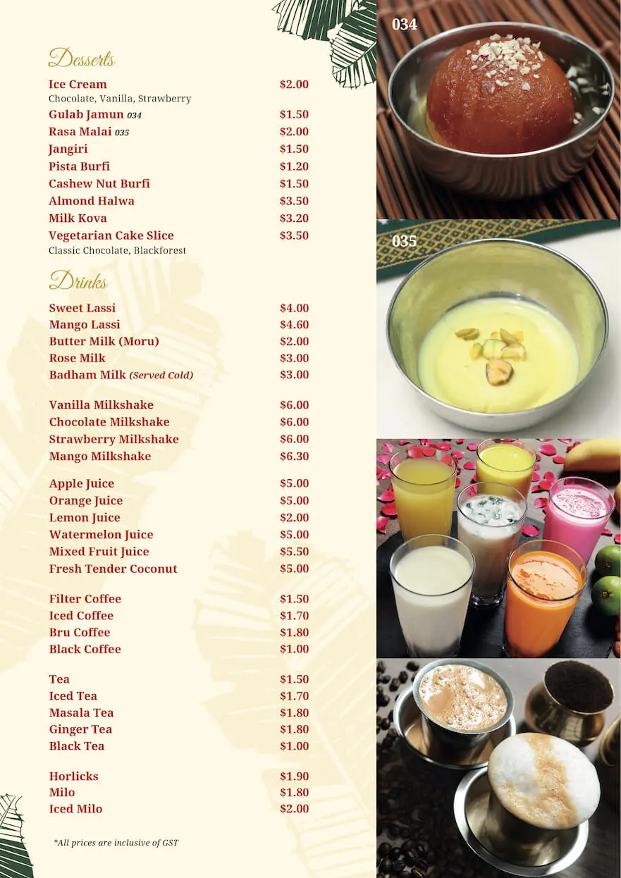 KOMALA VILAS SWEETS MENU PRICES 2024