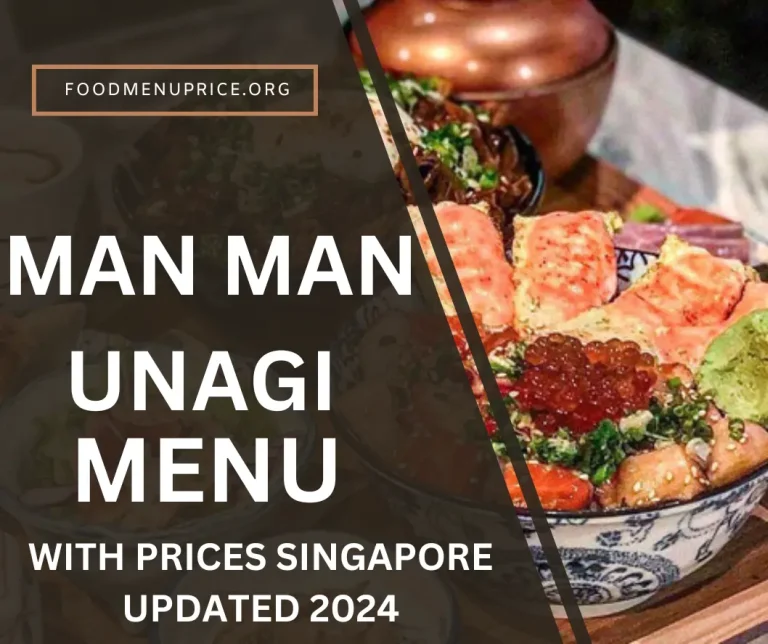 Man Man Unagi Menu 2024