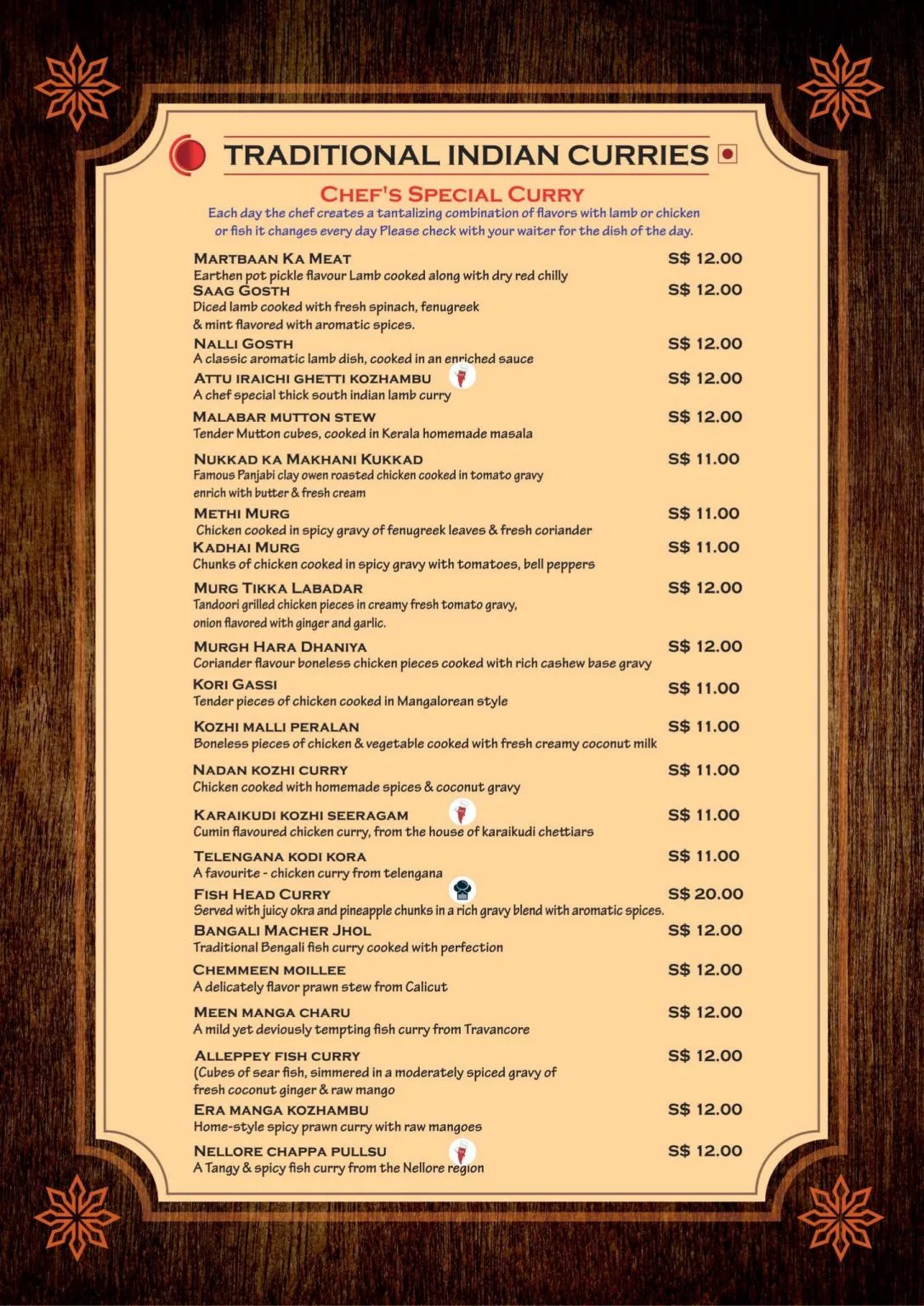 NANDHANA’S RESTAURANT SEA FOOD MENU 2024