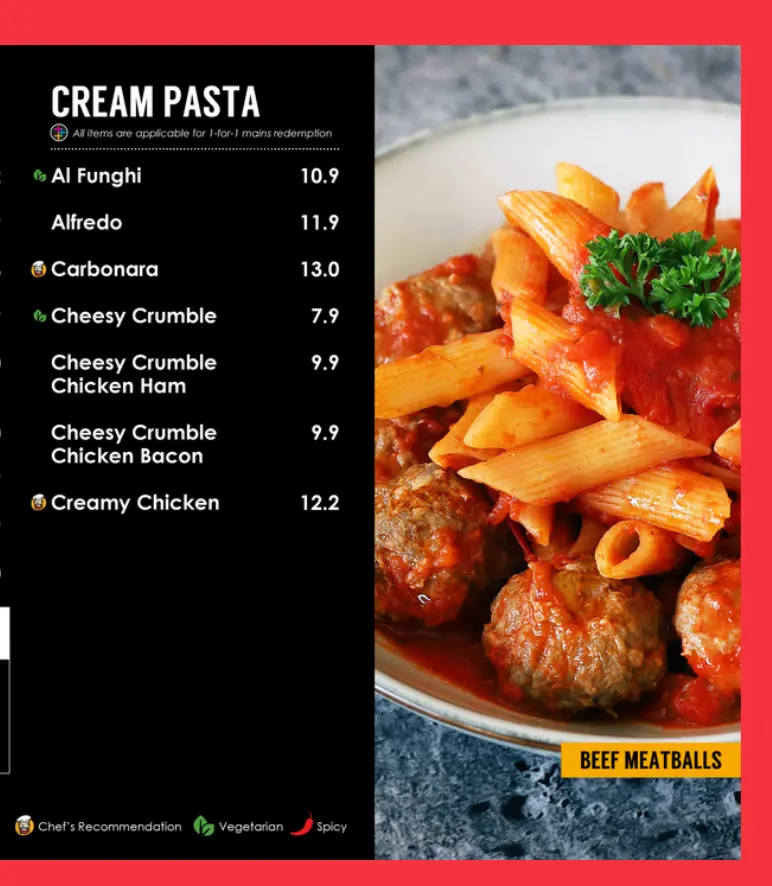 PASTAMANIA CREAMY PASTA MENU 2024