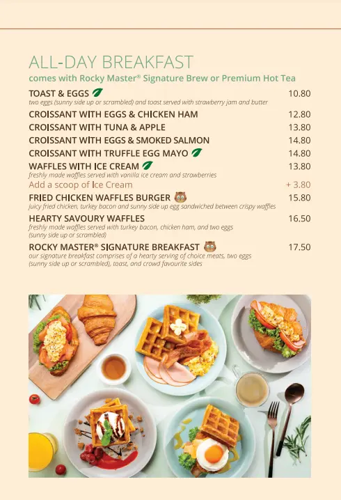 ROCKY MASTER ALL-DAY BREAKFAST MENU WITH PRICES 2024