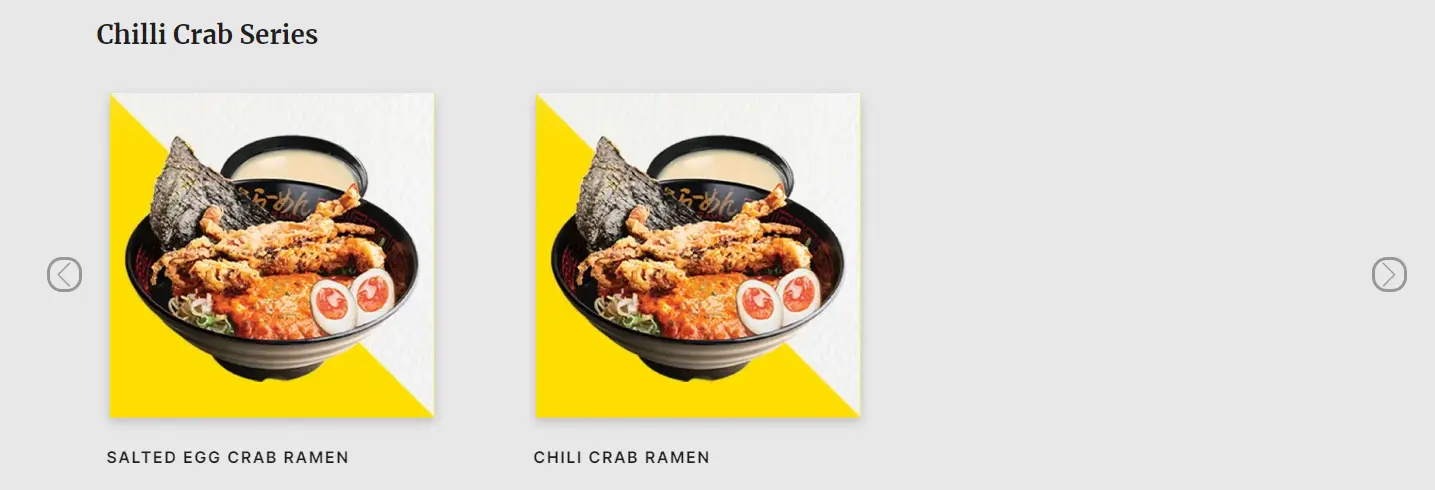 TAKAGI RAMEN CHILI CRAB SERIES MENU PRICES 2024