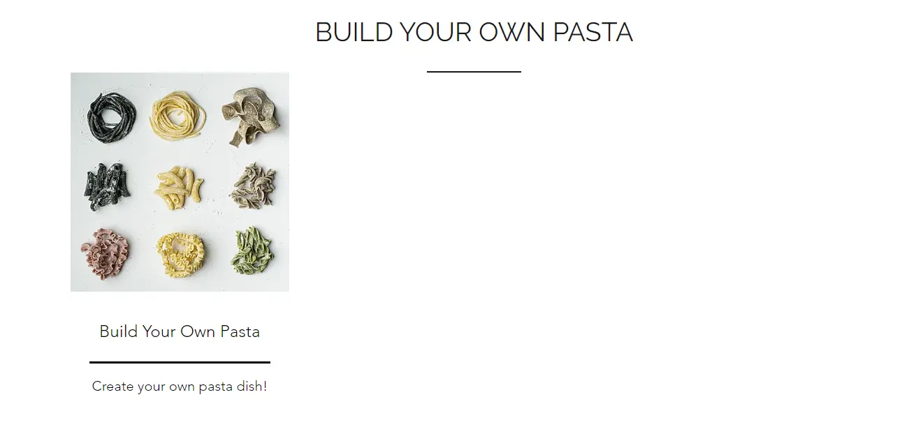 TANGLED BUILD YOUR OWN PASTA MENU PRICES 2024