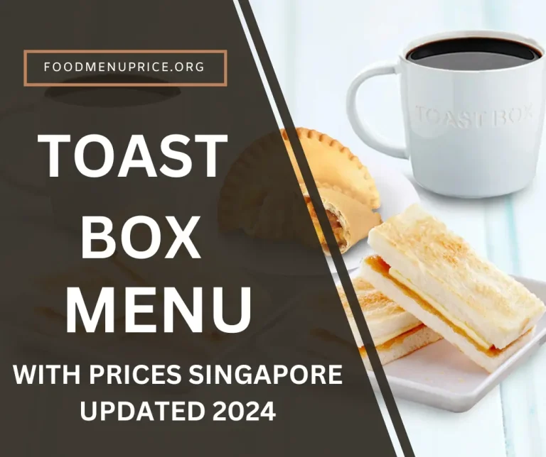 TOAST BOX MENU 2024