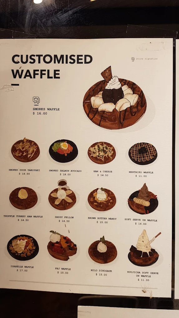 TWENTY GRAMMES CUSTOMISED WAFFLE MENU 2024