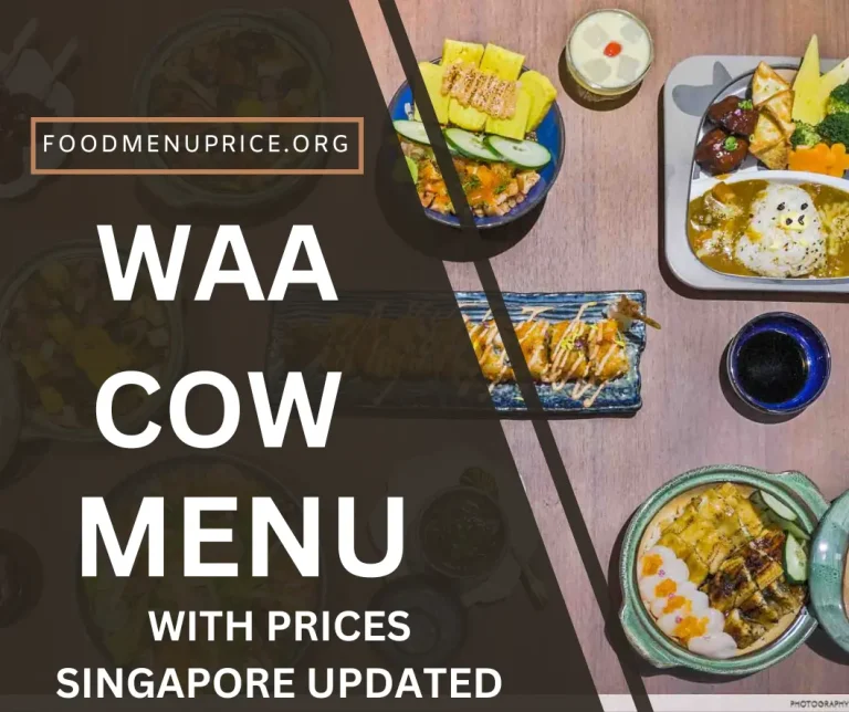 Waa Cow Menu 2024