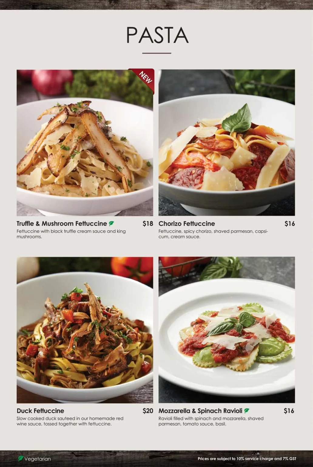 WINE CONNECTION PASTA’S MENU 2024