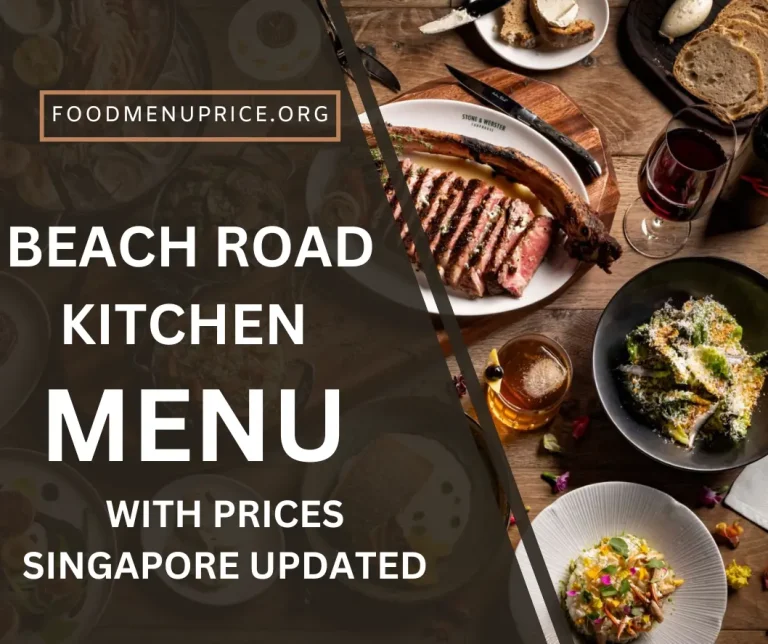 Beach Road Kitchen Menu 2024