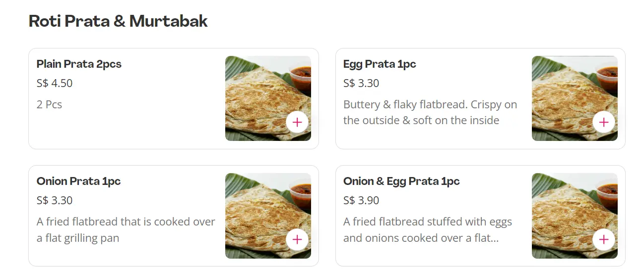 CAFE O ROTI PRATA & MURTABAK MENU PRICES 2024