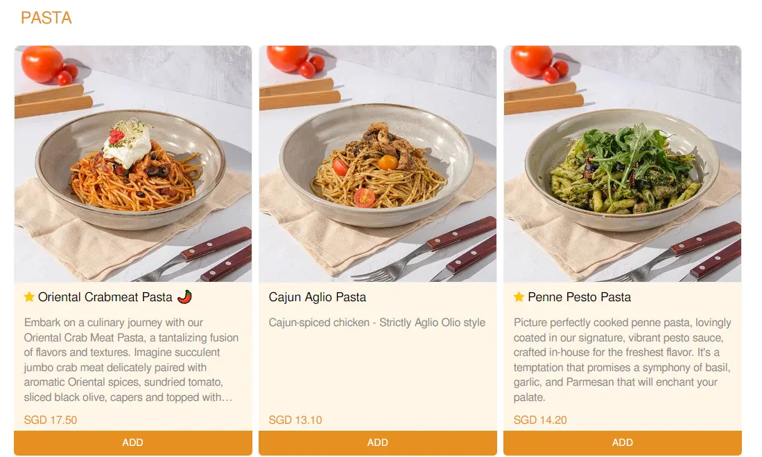 I AM… PASTA MENU PRICES 2024