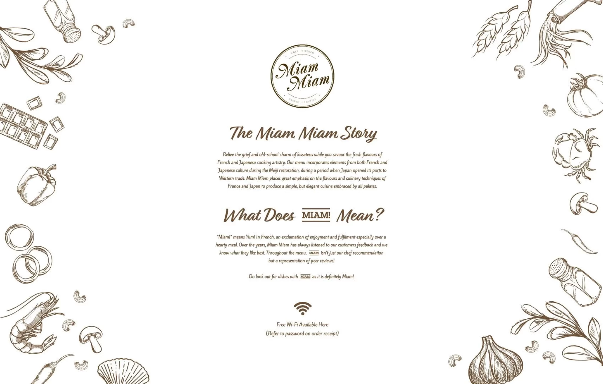 MIAM MIAM SINGAPORE MENU 2024