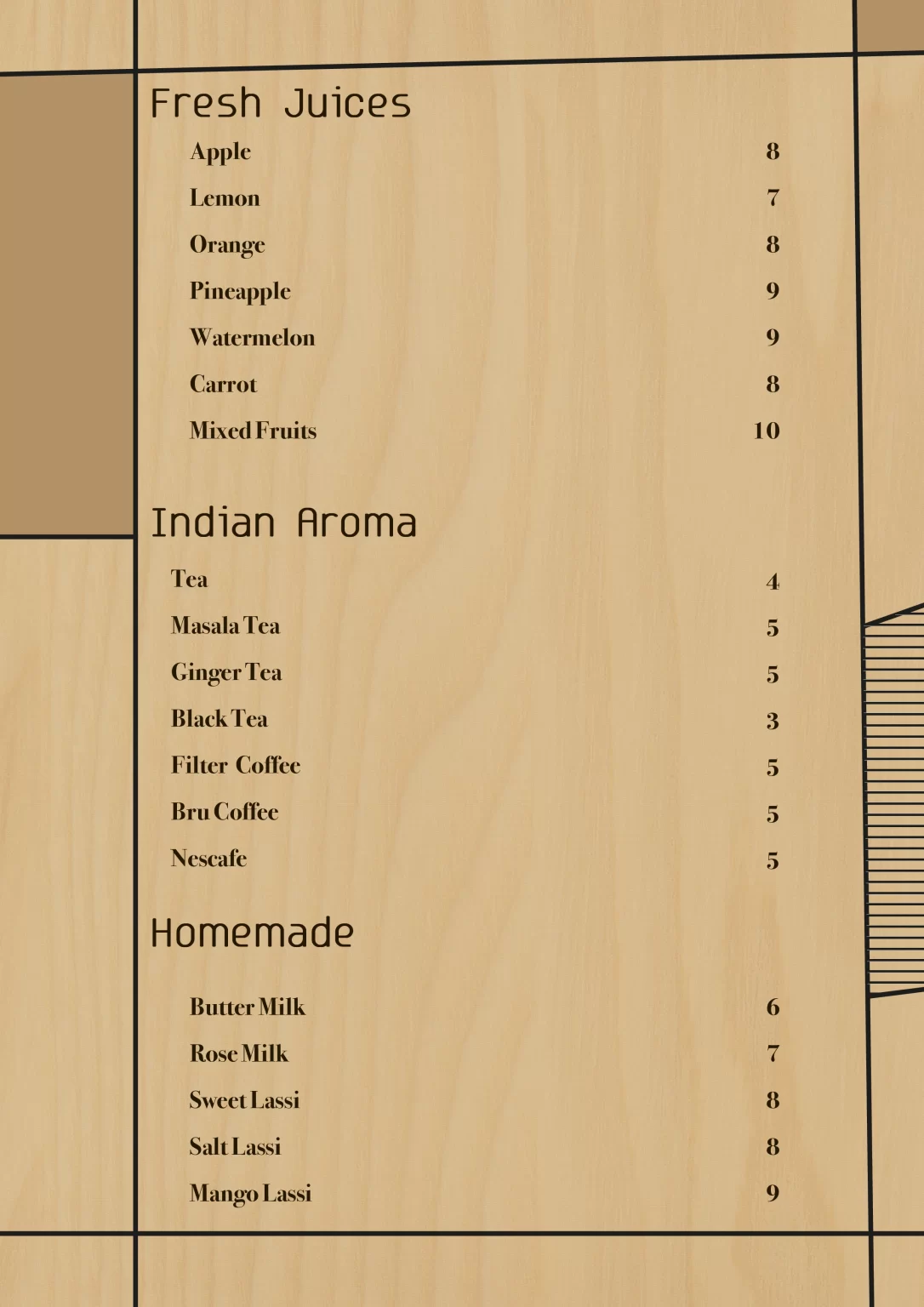 NALAN BEVERAGES MENU PRICES 2024