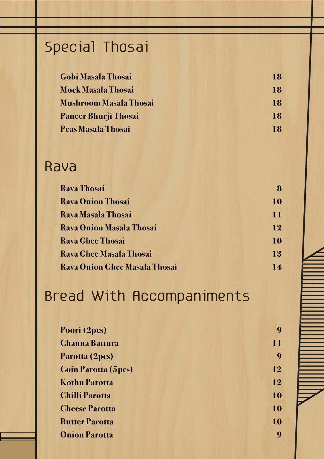 NALAN BREAD WITH ACCOMPANIMENTS MENU PRICES 2024