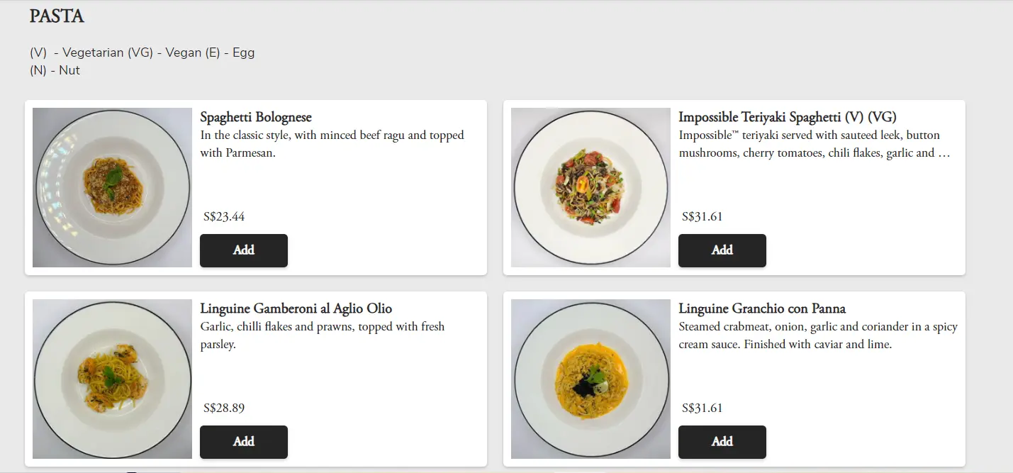 PIZZA EXPRESS PASTA MENU PRICES 2024