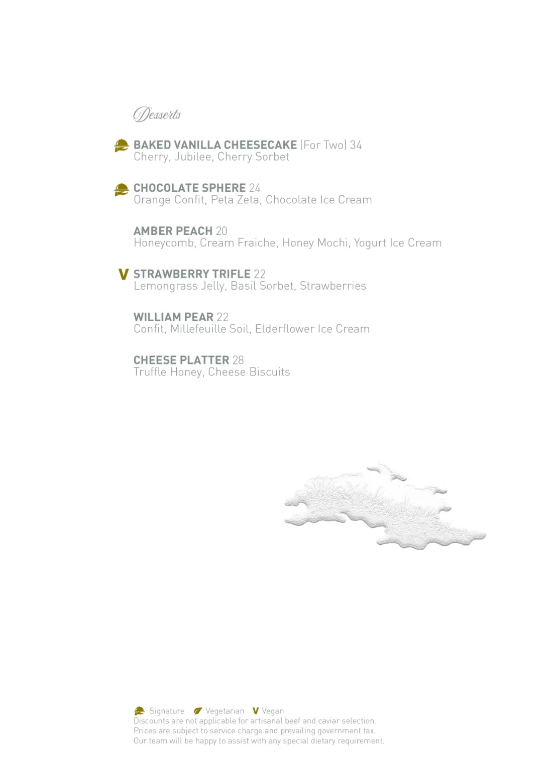 SKAI DESSERTS MENU PRICES 2024