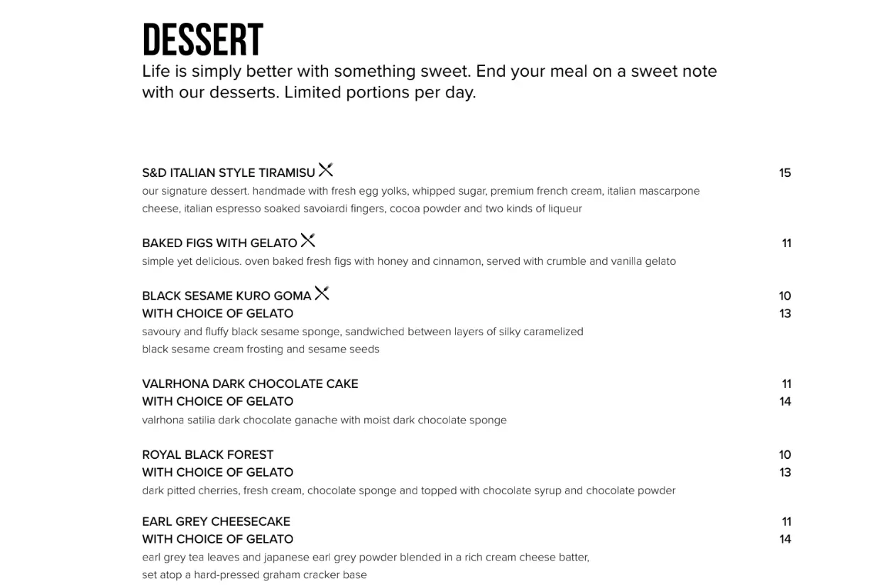 SUPPLY AND DEMAND DESSERT MENU PRICES 2024