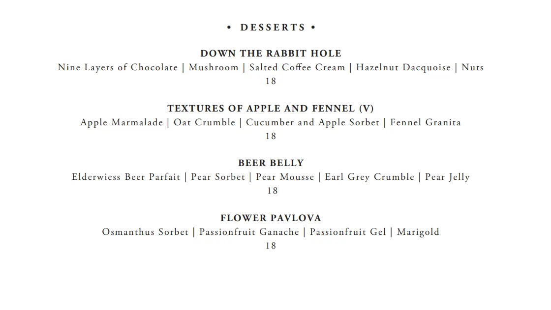 1-ALTITUDE DESSERTS MENU PRICES 2024