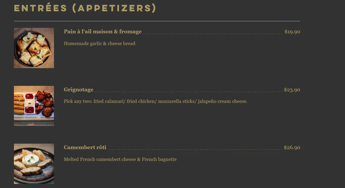 BRASEIRO APPETIZERS MENU WITH PRICES 2024