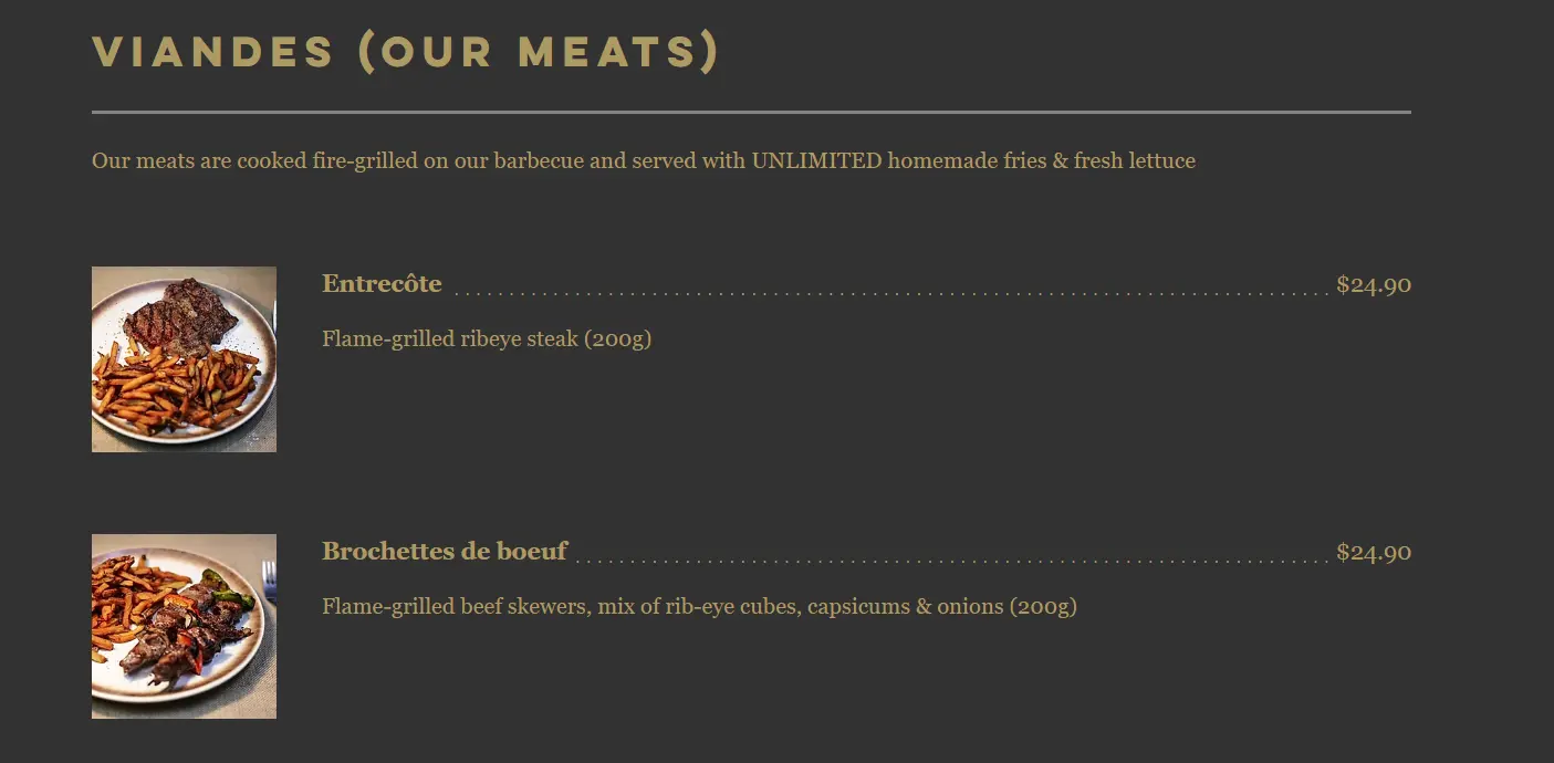 BRASEIRO MEATS MENU PRICES 2024