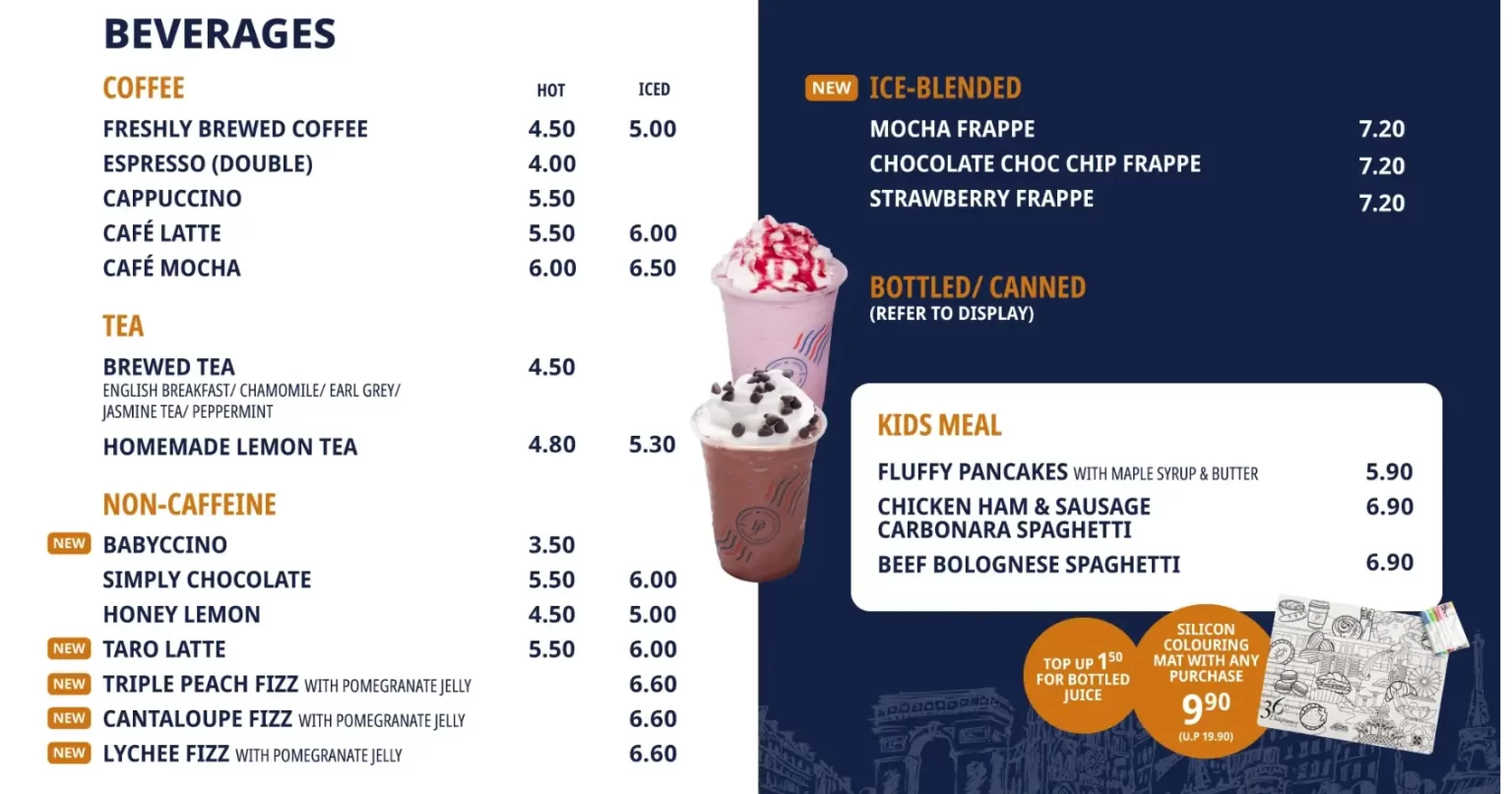 DELIFRANCE ICE BLENDED MENU 2024