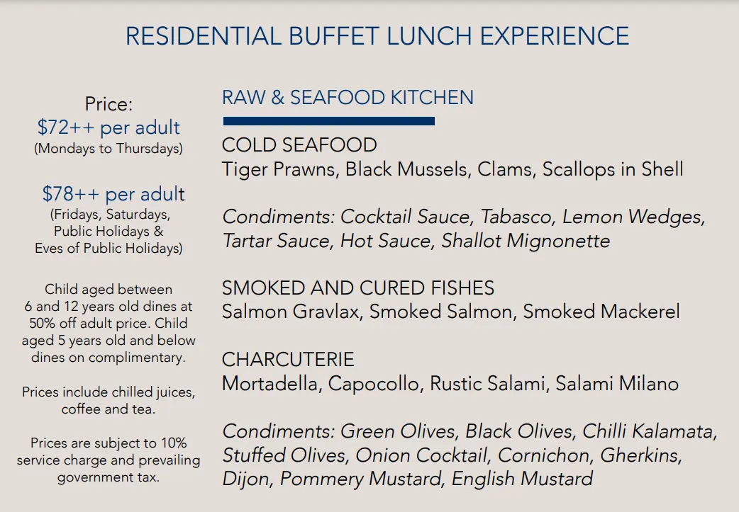 ESTATE LUNCH MENU WITH PRICES 2024